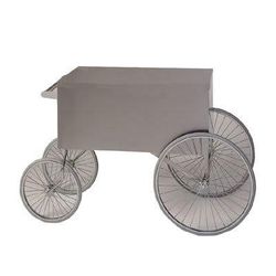 Gold Medal 2936ST Food Cart for Shaved Ice w/ Cover & Graphics, 57"L x 26"W x 33"H, Stainless, Silver