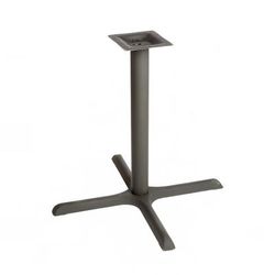 Oak Street B2230-STD Stamped Steel Table Base w/ Adjustable Poly Levelers, 22 x 30", Black