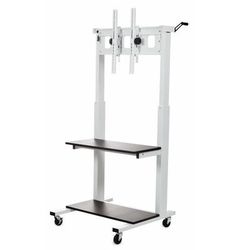 Luxor CLCD Adjustable Height LCD TV Cart w/ 209 lb Capacity, White