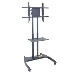 Luxor FP3500 Adjustable Rotating TV Stand w/ 100 lb Capacity & Locking Casters