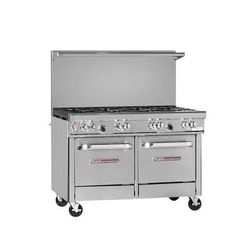 Southbend 448EE-4T LP 48" Commercial Gas Range w/ Griddle & 2 Space Saver Ovens, Liquid Propane, Stainless Steel, Gas Type: LP
