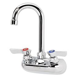 Krowne 10-400L Splash Mount Faucet - 3 1/2" Gooseneck Spout, 4" Centers, Chrome