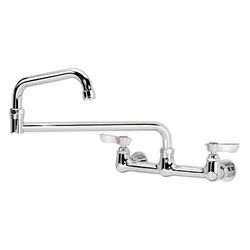 Krowne 12-818L Commercial Series Splash Mount Faucet w/ 18" Double Jointed Swing Nozzle, 18" Jointed Spout