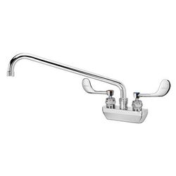 Krowne 14-414L-W-G2 Wall Mount Faucet w/ 14" Swing Spout & VR Wrist Action Handles - 4" Centers, 0.5 GPM