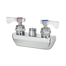 Krowne 14-4XXL Low Lead Splash Mounted Faucet w/ 4" Center, 4" Centers, No Spout, Chrome