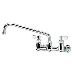 Krowne 14-812L-L-F2 Wall Mount Faucet w/ 12" Swing Spout & Lever Handles - 8" Centers, 1.5 GPM