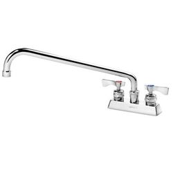 Krowne 15-314L-L-E6 Deck Mount Faucet w/ 14" Swing Spout & Lever Handles - 4" Centers, 2.2 GPM