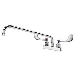 Krowne 15-316L-W-E6 Deck Mount Faucet w/ 16" Swing Spout & VR Wrist Action Handles - 4" Centers, 2.20 GPM