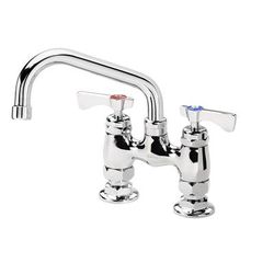 Krowne 15-406L-L-E2 Raised Deck Mount Faucet w/ 6" Swing Spout & Lever Handles - 4" Centers, 0.5 GPM