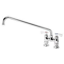 Krowne 15-416L-L-F2 Raised Deck Mount Faucet w/ 16" Swing Spout & Lever Handles - 4" Centers, 1.5 GPM