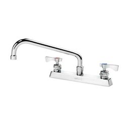 Krowne 15-510L-L-G3 Deck Mount Faucet w/ 10" Swing Spout & Lever Handles - 8" Centers, 1.0 GPM