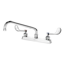 Krowne 15-510L-W-F1 Deck Mount Faucet w/ 10" Swing Spout & VR Wrist Action Handles - 8" Centers, 0.5 GPM
