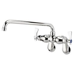 Krowne 15-612L Splash Mount Faucet w/ 12" Swing Nozzle, 12" Swing Spout, Lever Handles