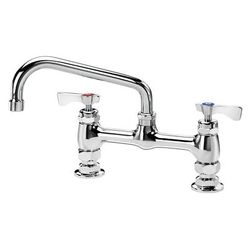 Krowne 15-808L-L-H4 Raised Deck Mount Faucet w/ 8" Swing Spout & Lever Handles - 8" Centers, 1.5 GPM