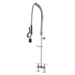 Krowne 17-204WL 38"H Deck Mount Pre Rinse Faucet - 1 1/5 GPM, Base with Nozzle, 38" Hose, Stainless Steel