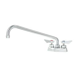 Krowne DX-314 Deck Mount Faucet w/ 14" Swing Spout - 4" Centers, Stainless Steel