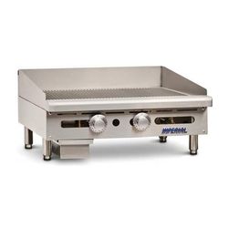 Imperial IGG-24 NG 24" Gas Commercial Griddle w/ Thermostatic Controls - 1" Grooved Steel Plate, Natural Gas, 60,000 BTU, Stainless Steel, Gas Type: NG