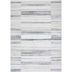 Rumer 8'10" x 12' Modern White/Peach/Light Slate/Cream/Black/Beige/Light Slate Area Rug - Boutique Rugs