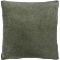 Tamir 18" Square Modern Cotton Lunar Green/Medium Gray/Taupe/Slate Blue/Gray Throw Pillow - Boutique Rugs