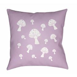 Sukey 20" Square Modern Mauve/Off White/Metallic Silver Outdoor Throw Pillow - Boutique Rugs