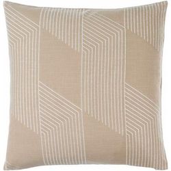 Sthir 20" Square Cottage Cotton Slate Gray Taupe/Ash/Pearl/Sage/Light Silver Throw Pillow - Boutique Rugs