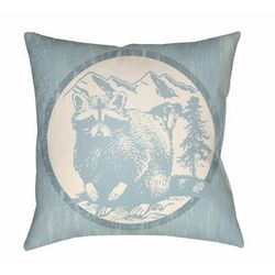 Taiki 20" Square Cottage Sky Blue/Beige/Pearl/Medium Gray/Metallic Silver/Slate Blue/Light Silver Outdoor Throw Pillow - Boutique Rugs