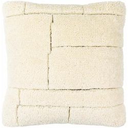 Marly 18" Square Modern Wool Cream/Black Throw Pillow - Boutique Rugs