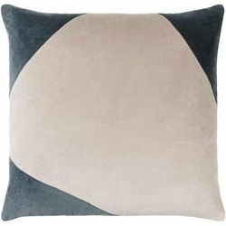 Maemi 20" Square Modern Cotton Teal/Peach Throw Pillow - Boutique Rugs