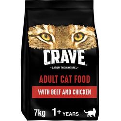 2x7kg Chicken & Beef Adult Crave Dry Cat Food