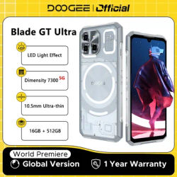 World Premiere DOOGEE Blade GT Ultra 5G Rugged Phone Dimensity 7300 6.72'' 16GB+512GB LED Light Effect Ultra-thin Smartphone