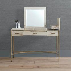 Angelina Small Ultimate Vanity - Antiqued Textured Brass - Frontgate