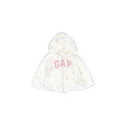 Baby Gap Zip Up Hoodie: White Tops - Size 6-12 Month