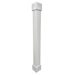 Superior Aluminum Snap-Tite PVC Column Wraps 8 Inch x 8 Foot - Smooth - Uptown Cap/Base