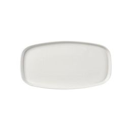 Churchill WHWO341 Chefs' Plates 13 3/4" x 7 1/4" Oblong Chefs' Plate Walled Plate - Ceramic, White