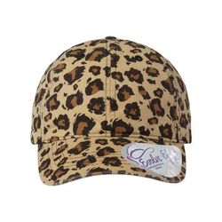Infinity Her HATTIE Women's Garment-Washed Fashion Print Cap in Leopard size Adjustable | Cotton