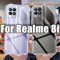 Clear Phone Case for Realme 8i TPU Transparent Case Realme 8 I Realme8i 6.6" RMX3151 Shockproof Anti-scratch Covers