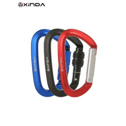 Xinda Outdoor Multifunctional Quickdraw Buckle Hiking Camping Keychain Backpack Hammock Swing D Shape Carabiner for Keys