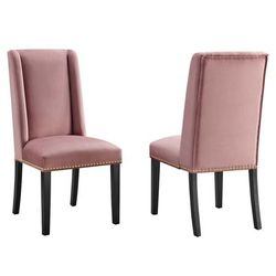 Baron Performance Velvet Dining Chairs - Set of 2 - East End Imports EEI-5012-DUS