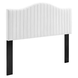 Brielle Channel Tufted Performance Velvet Twin Headboard - East End Imports MOD-6558-WHI