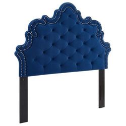 Arabella Button-Tufted Performance Velvet Twin Headboard - East End Imports MOD-6562-NAV