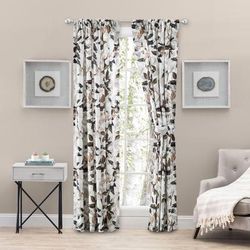 Magnolia Curtain Lined Panel Pair Tiebacks by Ellis Curtains in White (Size 100"W 63" L)