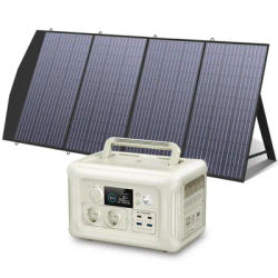 ALLPOWERS Solar Panel kit 100W 140W 200W Portable Solar Charger with Portable Power Station 600W LiFePO4 Battery Generator UPS