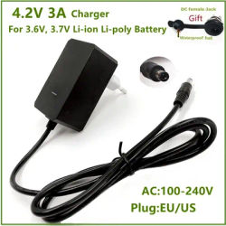 4.2V 3A 5.5*2.1mm AC DC Power Supply Adapter Charger For 1series 4.2V 3.7V 3.6V 18650 Li-ion Li-po Battery Free Shipping
