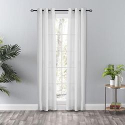 Serenity Curtain Grommet Panel Pair by Ellis Curtains in White