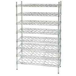Focus FWSK3654CH 54"H Commercial Wine Rack w/ 72 Bottle Capacity, Chrome, 36" x 14" x 54", Silver