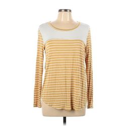 7th Roy Long Sleeve Top Gold Boatneck Tops - Women's Size Large