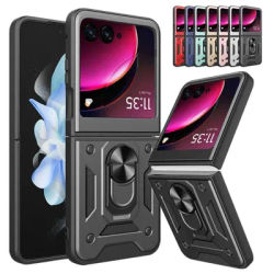 Armor Shockproof Case For Motorola Razr 60 50 40 Ultra Moto Razr+ Plus 2025 2024 2023 Cover With Ring Stand Holder Coque Fundas