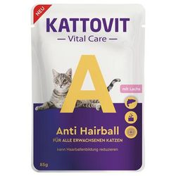 12x85g Kattovit Vital Care Anti Hairball with Salmon wet cat food