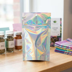 Holographic Child Resistant Pouch Bags 3 1/8" x 2" x 5 1/8" 100 Pack CRP1H