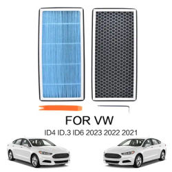 Per VW ID4 ID.3 ID6 2023 2022 2021 Filtro Aria Cabina Auto con Carbone Attivo A Nido D'ape Maglia